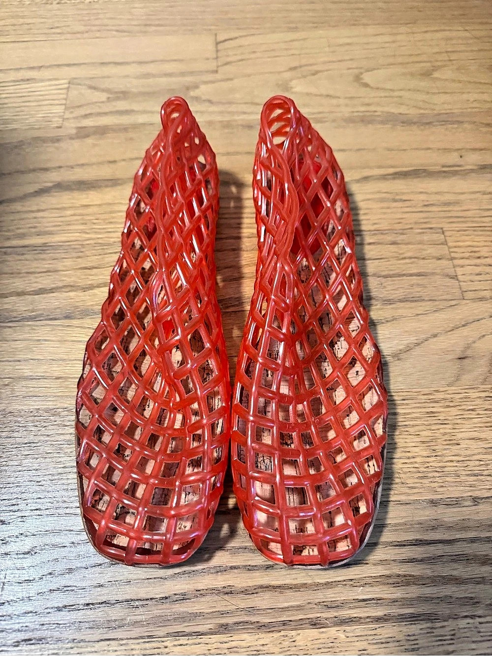 Red Geometric Mesh Flats